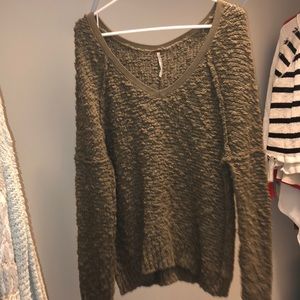 Green free people sweater